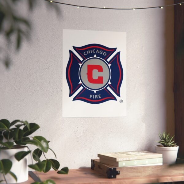 MLS Team Logos Chicago Fire FC Painting Bedroom Living Room Wall Art Décor Matte Vertical Posters
