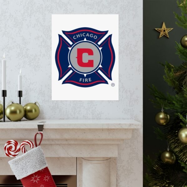 MLS Team Logos Chicago Fire FC Painting Bedroom Living Room Wall Art Décor Matte Vertical Posters