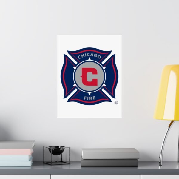 MLS Team Logos Chicago Fire FC Painting Bedroom Living Room Wall Art Décor Matte Vertical Posters