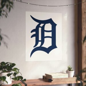 MLB Team Logos Detroit Tigers Painting Bedroom Living Room Wall Art Décor Matte Vertical Posters