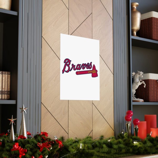 MLB Team Logos Atlanta Braves Painting Bedroom Living Room Wall Art Décor Matte Vertical Posters