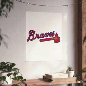 MLB Team Logos Atlanta Braves Painting Bedroom Living Room Wall Art Décor Matte Vertical Posters