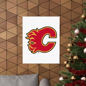 NHL Team Logos Calgary Flames Painting Bedroom Living Room Wall Art Décor Matte Vertical Posters