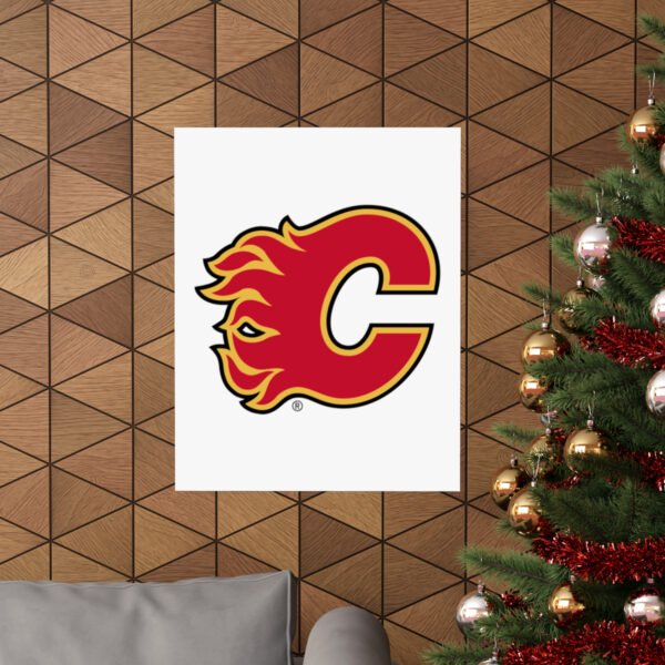 NHL Team Logos Calgary Flames Painting Bedroom Living Room Wall Art Décor Matte Vertical Posters