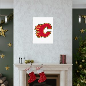 NHL Team Logos Calgary Flames Painting Bedroom Living Room Wall Art Décor Matte Vertical Posters