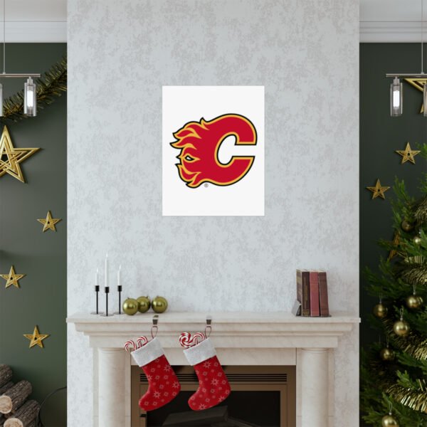 NHL Team Logos Calgary Flames Painting Bedroom Living Room Wall Art Décor Matte Vertical Posters
