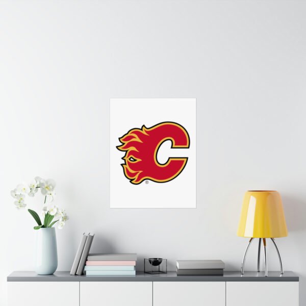 NHL Team Logos Calgary Flames Painting Bedroom Living Room Wall Art Décor Matte Vertical Posters
