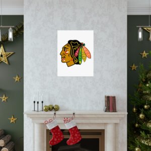 NHL Team Logos Chicago Blackhawks Painting Bedroom Living Room Wall Art Décor Matte Vertical Posters