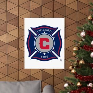 MLS Team Logos Chicago Fire FC Painting Bedroom Living Room Wall Art Décor Matte Vertical Posters