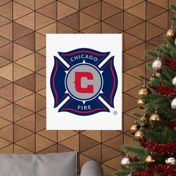 MLS Team Logos Chicago Fire FC Painting Bedroom Living Room Wall Art Décor Matte Vertical Posters
