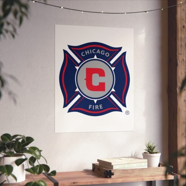 MLS Team Logos Chicago Fire FC Painting Bedroom Living Room Wall Art Décor Matte Vertical Posters