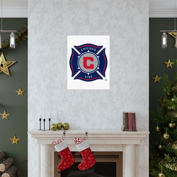 MLS Team Logos Chicago Fire FC Painting Bedroom Living Room Wall Art Décor Matte Vertical Posters