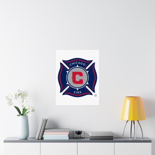 MLS Team Logos Chicago Fire FC Painting Bedroom Living Room Wall Art Décor Matte Vertical Posters