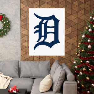 MLB Team Logos Detroit Tigers Painting Bedroom Living Room Wall Art Décor Matte Vertical Posters