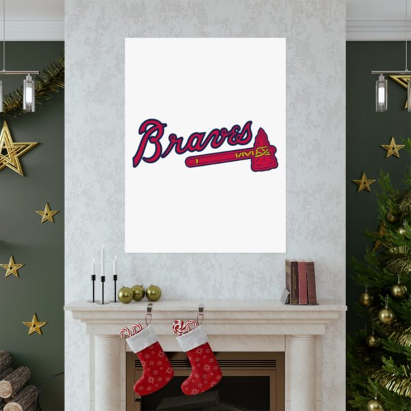 MLB Team Logos Atlanta Braves Painting Bedroom Living Room Wall Art Décor Matte Vertical Posters