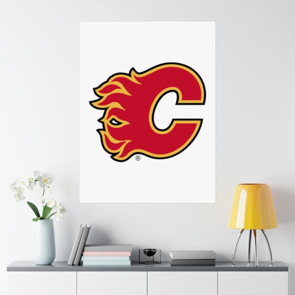 NHL Team Logos Calgary Flames Painting Bedroom Living Room Wall Art Décor Matte Vertical Posters