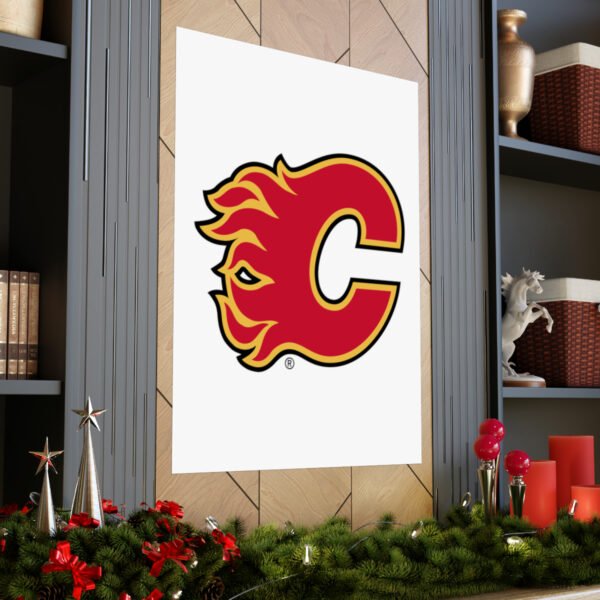 NHL Team Logos Calgary Flames Painting Bedroom Living Room Wall Art Décor Matte Vertical Posters