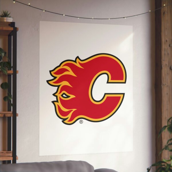 NHL Team Logos Calgary Flames Painting Bedroom Living Room Wall Art Décor Matte Vertical Posters