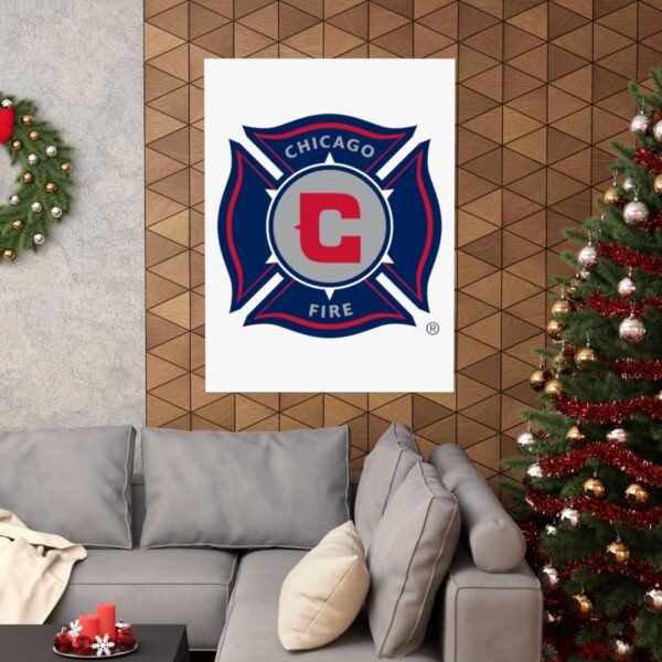 MLS Team Logos Chicago Fire FC Painting Bedroom Living Room Wall Art Décor Matte Vertical Posters