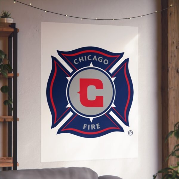 MLS Team Logos Chicago Fire FC Painting Bedroom Living Room Wall Art Décor Matte Vertical Posters