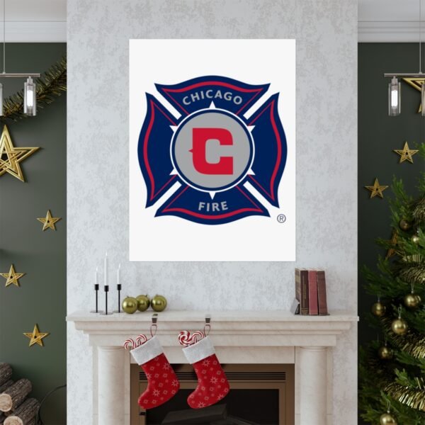 MLS Team Logos Chicago Fire FC Painting Bedroom Living Room Wall Art Décor Matte Vertical Posters