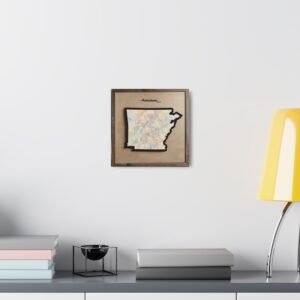 Arkansas Canvas Gallery Wraps &#8211; Arkansas Bedroom Home Office Living Room Wall Decor Canvas Art &#8211; Housewarming Gifts &#8211; AR New Home Gifts