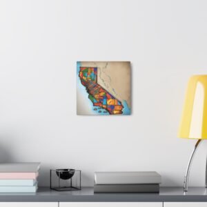 California Canvas Gallery Wraps &#8211; California Office Bedroom Home Living Room Wall Decor Canvas Art &#8211; Housewarming Gifts &#8211; CA New Home Gifts
