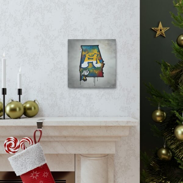 Alabama Canvas Gallery Wraps &#8211; Alabama Office Bedroom Home Living Room Wall Decor Canvas Art &#8211; Housewarming Gifts &#8211; AL New Home Gifts
