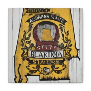 Alabama Canvas Gallery Wraps &#8211; Alabara Home Office Bedroom Living Room Wall Decor Canvas Art &#8211; Housewarming Gifts &#8211; AL New Home Gifts