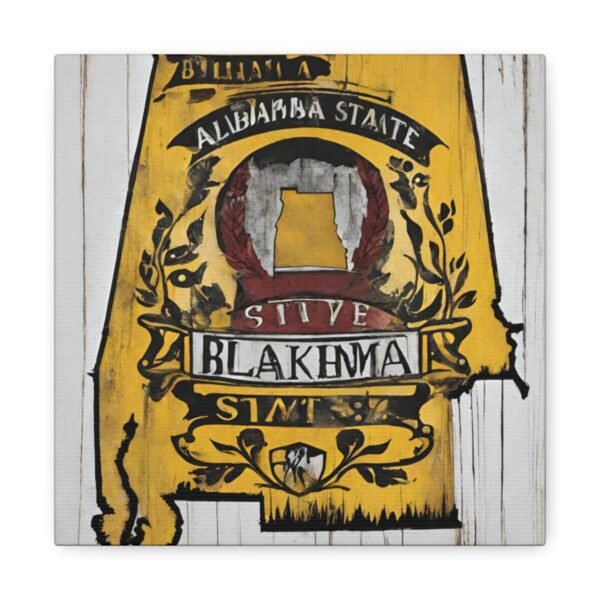 Alabama Canvas Gallery Wraps &#8211; Alabara Home Office Bedroom Living Room Wall Decor Canvas Art &#8211; Housewarming Gifts &#8211; AL New Home Gifts