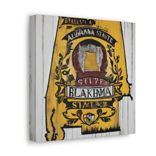 Alabama Canvas Gallery Wraps &#8211; Alabara Home Office Bedroom Living Room Wall Decor Canvas Art &#8211; Housewarming Gifts &#8211; AL New Home Gifts