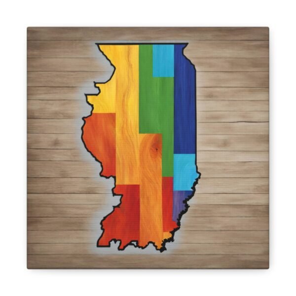 Illinois Canvas Gallery Wraps &#8211; Illinois Bedroom Office Living Room Home Wall Decor Canvas Art &#8211; Housewarming Gifts &#8211; IL New Home Gifts