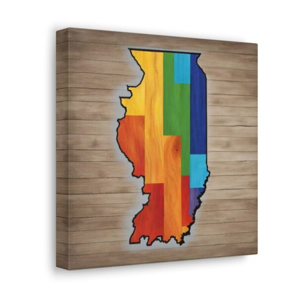 Illinois Canvas Gallery Wraps &#8211; Illinois Bedroom Office Living Room Home Wall Decor Canvas Art &#8211; Housewarming Gifts &#8211; IL New Home Gifts