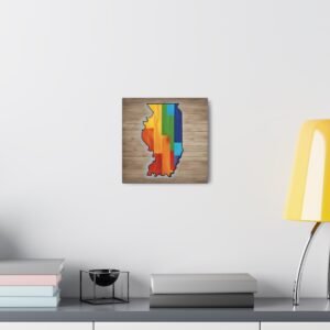 Illinois Canvas Gallery Wraps &#8211; Illinois Bedroom Office Living Room Home Wall Decor Canvas Art &#8211; Housewarming Gifts &#8211; IL New Home Gifts