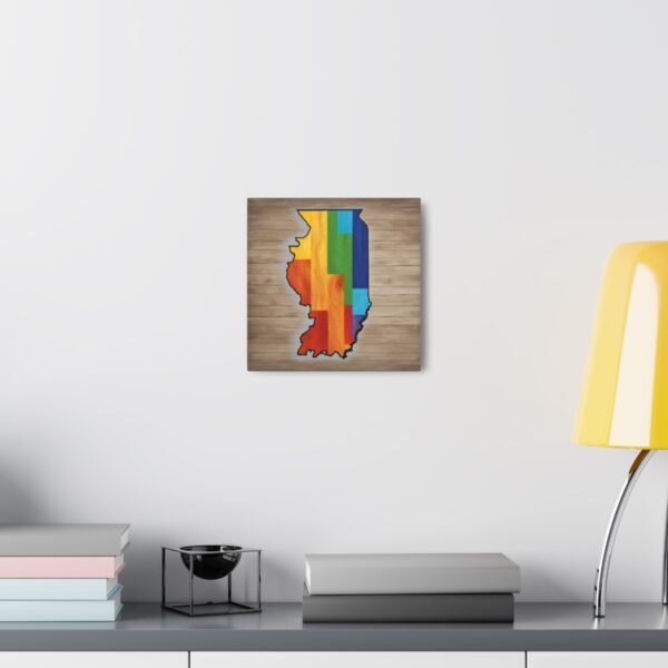 Illinois Canvas Gallery Wraps &#8211; Illinois Bedroom Office Living Room Home Wall Decor Canvas Art &#8211; Housewarming Gifts &#8211; IL New Home Gifts