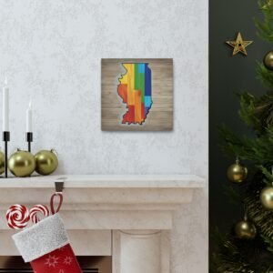 Illinois Canvas Gallery Wraps &#8211; Illinois Bedroom Office Living Room Home Wall Decor Canvas Art &#8211; Housewarming Gifts &#8211; IL New Home Gifts