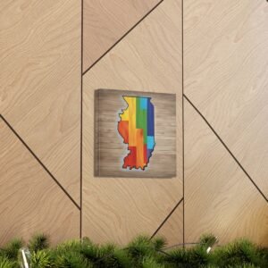 Illinois Canvas Gallery Wraps &#8211; Illinois Bedroom Office Living Room Home Wall Decor Canvas Art &#8211; Housewarming Gifts &#8211; IL New Home Gifts