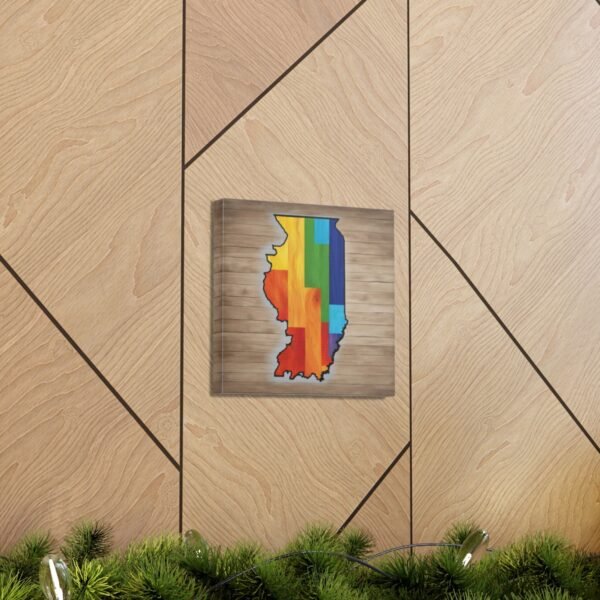 Illinois Canvas Gallery Wraps &#8211; Illinois Bedroom Office Living Room Home Wall Decor Canvas Art &#8211; Housewarming Gifts &#8211; IL New Home Gifts