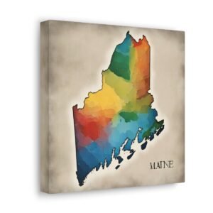 Maine Canvas Gallery Wraps &#8211; Maine Bedroom Office Living Room Home Wall Decor Canvas Art &#8211; Housewarming Gifts &#8211; ME New Home Gifts
