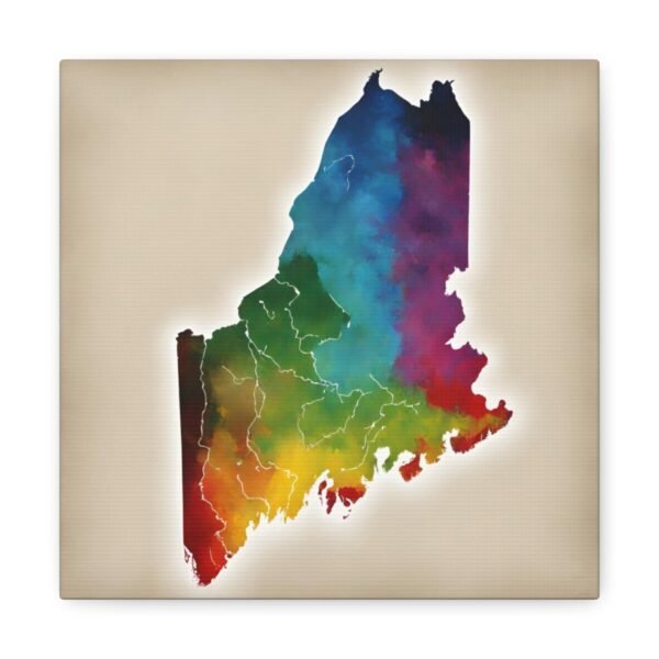 Maine Canvas Gallery Wraps &#8211; Maine Bedroom Living Room Home Office Wall Decor Canvas Art &#8211; Housewarming Gifts &#8211; ME New Home Gifts