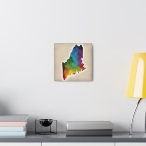 Maine Canvas Gallery Wraps &#8211; Maine Bedroom Living Room Home Office Wall Decor Canvas Art &#8211; Housewarming Gifts &#8211; ME New Home Gifts
