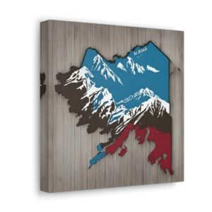 Alaska Canvas Gallery Wraps &#8211; Alaska Living Room Bedroom Office Home Wall Decor Canvas Art &#8211; Housewarming Gifts &#8211; AK New Home Gifts