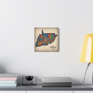 Kentucky Canvas Gallery Wraps &#8211; Kentucky Home Office Bedroom Living Room Wall Decor Canvas Art &#8211; Housewarming Gifts &#8211; KY New Home Gifts
