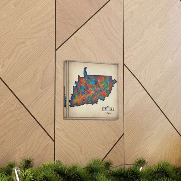 Kentucky Canvas Gallery Wraps &#8211; Kentucky Home Office Bedroom Living Room Wall Decor Canvas Art &#8211; Housewarming Gifts &#8211; KY New Home Gifts