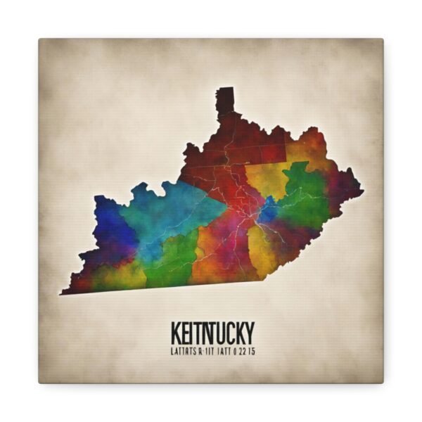 Kentucky Canvas Gallery Wraps &#8211; Kentucky Home Bedroom Living Room Office Wall Decor Canvas Art &#8211; Housewarming Gifts &#8211; KY New Home Gifts