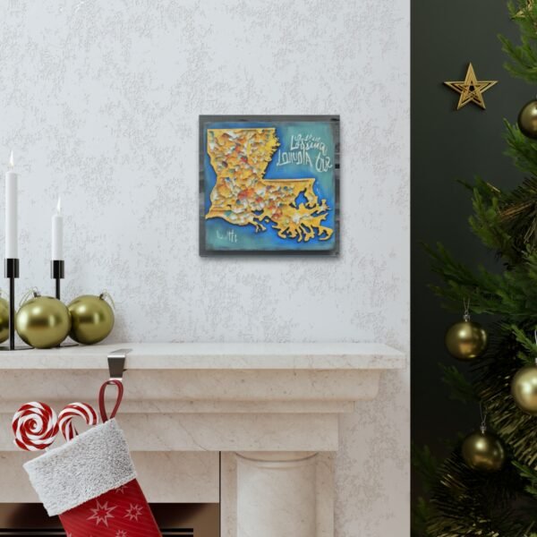 Louisiana Canvas Gallery Wraps &#8211; Louisiana Home Bedroom Office Living Room Wall Decor Canvas Art &#8211; Housewarming Gifts &#8211; LA New Home Gifts