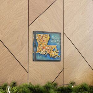Louisiana Canvas Gallery Wraps &#8211; Louisiana Home Bedroom Office Living Room Wall Decor Canvas Art &#8211; Housewarming Gifts &#8211; LA New Home Gifts