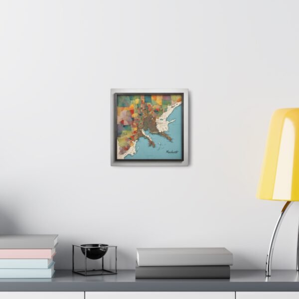 Massachusetts Canvas Gallery Wraps &#8211; Massachusetts Office Living Room Home Wall Decor Canvas Art &#8211; Housewarming Gifts &#8211; MA New Home Gifts