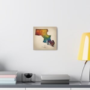 Massachusetts Canvas Gallery Wraps &#8211; Massachusetts Home Office Living Room Wall Decor Canvas Art &#8211; Housewarming Gifts &#8211; MA New Home Gifts