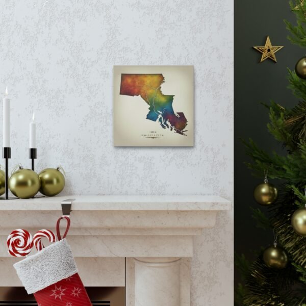 Massachusetts Canvas Gallery Wraps &#8211; Massachusetts Home Office Living Room Wall Decor Canvas Art &#8211; Housewarming Gifts &#8211; MA New Home Gifts